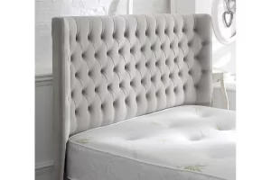 Harewood Curved Winged Chesterfield Upholstered Floor Standing Headboard