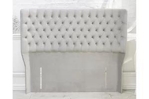 Harewood Curved Winged Chesterfield Upholstered Floor Standing Headboard