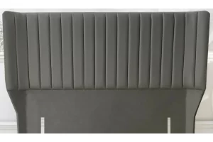 Harewood Linear Curved Winged Panel Upholstered Floor Standing Headboard