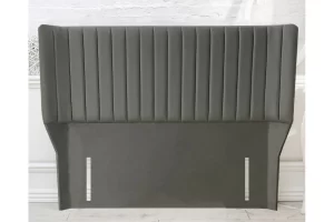 Harewood Linear Curved Winged Panel Upholstered Floor Standing Headboard